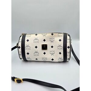 MCM Crossbody Bag Barrel Style Logo Print‎ Designer Purse Small